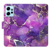 iSaprio flip pouzdro Purple Marble pro Xiaomi Redmi Note 12 5G