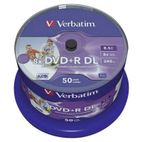 VERBATIM DVD+R(50 ks)DoubleLayer/Spindle/8X/8.5GB/Printable/NoID