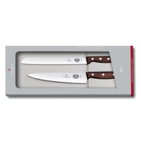 Victorinox sada kuchyňský nůž 19 cm a nůž na chleba 21 cm s dřevěnou rukojetí