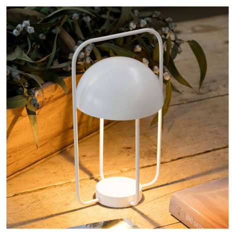 FARO BARCELONA Stolní lampa Jellyfish, přenosná, baterie, bílá