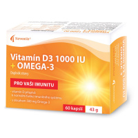 Noventis Vitamín D3 1000 IU + Omega-3 60 kapslí