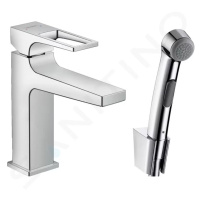 Hansgrohe 74522000 - Umyvadlová baterie s výpustí a ruční sprchou Bidette, chrom