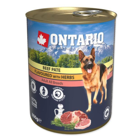 Konzerva Ontario hovězí s bylinkami, paté 800g