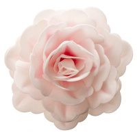 Jedlý cukrový obří květ růže bílo růžová z jedlého papíru 12,5cm - Dekora