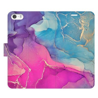 iSaprio flip pouzdro Colour Marble 02 pro iPhone 5/5S/SE