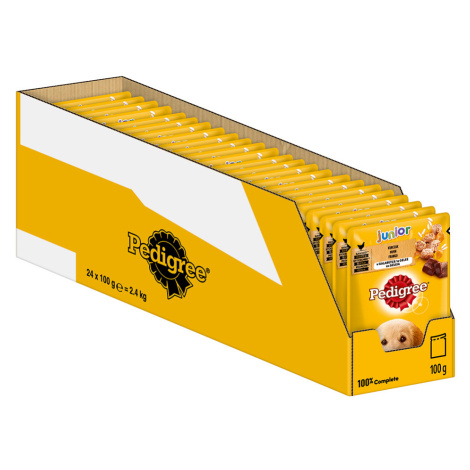 Pedigree Junior Multipack kapsičky v želé - 2 x 24 ks (48 x 100 g) - kuřecí v želé