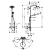 Sprchový systém Hansgrohe Croma Select S Showerpipe 280 s / termostat / 40 °C / G1 / DN15 / 16 l