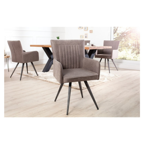 LuxD Designová židle Adda šedá