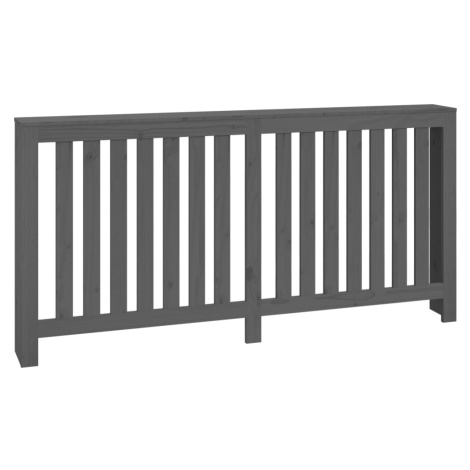 vidaXL Kryt na radiátor šedý 169x19x84 cm masivní borové dřevo