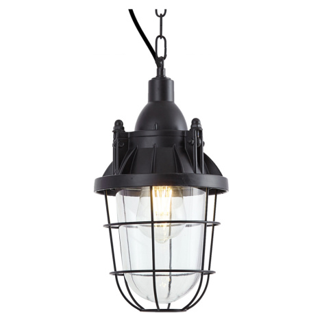 Průmyslové závěsné svítidlo černé - Cabin QAZQA
