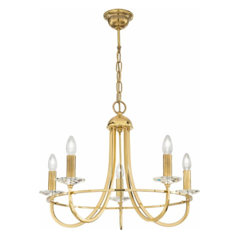 Kolarz 330.85.8C - Křišťálový lustr na řetězu IMPERIAL 5xE14/60W/230V zlatá 330.85.8C AUSTROLUX BY KOLARZ