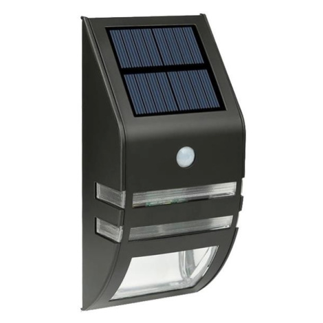LED Solární nástěnné svítidlo se senzorem LED/3,7V IP44 černá Donoci