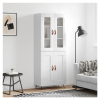 vidaXL Skříň highboard lesklá bílá 69,5 x 34 x 180 cm kompozitní dřevo