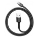 Datový kabel Baseus Cafule Cable USB for Lightning 2.4A 0.5M, šedá-černá