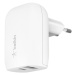 Belkin BOOST CHARGE nabíječka s PD (25W USB-C/12W USB-A) bílá