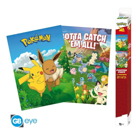 Set 2 plakátů Pokémon - Environments (52x38 cm) Abysse