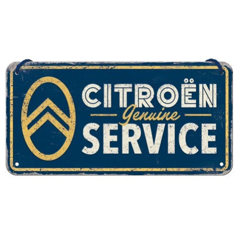 Plechová cedule Citroen - Genuine Service, 10 x 20 cm POSTERSHOP