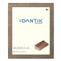 DANTIK rámeček 40 × 50, ANDRÉ velký bronz sklo čiré