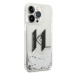 Karl Lagerfeld KLHCP14XLBKLCS hard silikonové pouzdro iPhone 14 PRO MAX 6.7" silver Liquid Glitt