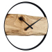 KUBRi 1003A - Robustní hodiny z masivního dubu s kovovým rámem