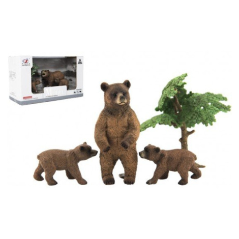 Zvířátka safari ZOO 10cm sada plast 4ks medvěd 2 druhy v krabičce 22x13x9,5cm Teddies