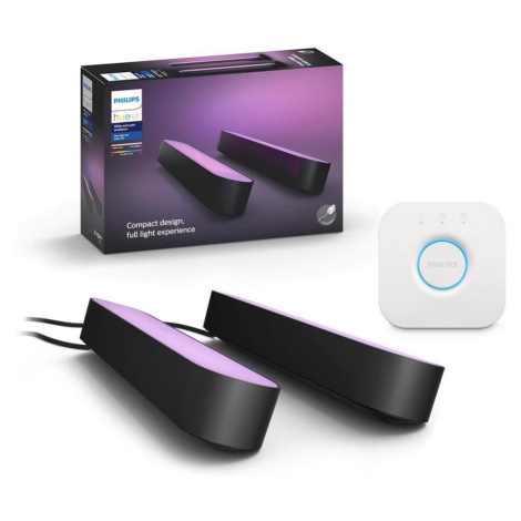 Philips - SADA 2x LED RGB Stm. stolní lampa Hue PLAY WACA 6W/230V + Hue bridge P2790+P1408