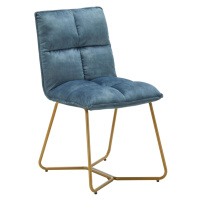 Židle Ze Sametu Fonia - Modrá