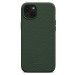 Woolnut kožený kryt pro iPhone 15 Plus tmavě zelený