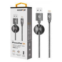 Datový kabel ALIGATOR PREMIUM 2A, Lightning, Black