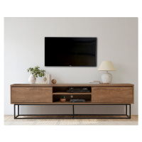 TV stolek CLIANTHA 180 cm, vlašský ořech/černá