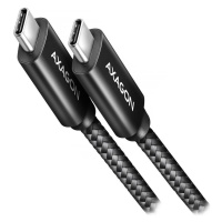 AXAGON kabel NewGEN+ USB-C - USB-C, USB4 Gen 3×2, PD 240W 5A, 8K@60Hz, ALU, opletený, 1m, černá 