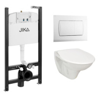 Cenově zvýhodněný závěsný WC set Jika do lehkých stěn / předstěnová montáž+ WC Jika Nila KMPLJIK