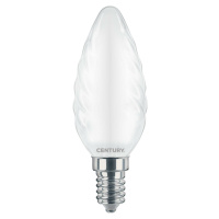 CENTURY LED FILAMENT CANDLE kroucená SATÉN 6W E14 3000K 360d