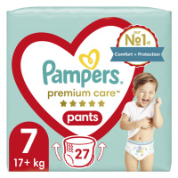 PAMPERS Kalhotky plenkové Premium Care Pants vel. 7 (27 ks) 17+ kg