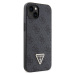 Zadní kryt Guess PU 4G Strass Triangle Metal Logo + Crossbody popruh pro Apple iPhone 15, black