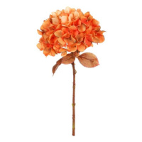 Umělá květina Hortenzie oranžová, 17 x 34 cm