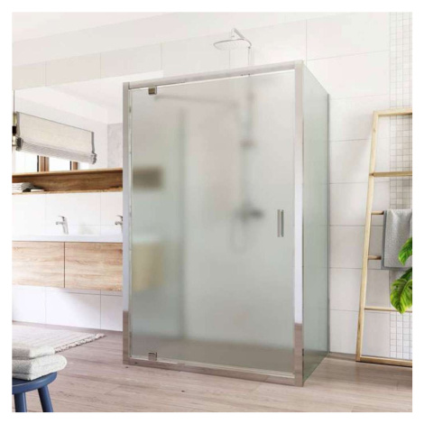 Mereo Sprchový kout Lima, obdélník do prostoru U, pivotový, 100x80x100 cm, chrom ALU, sklo Point