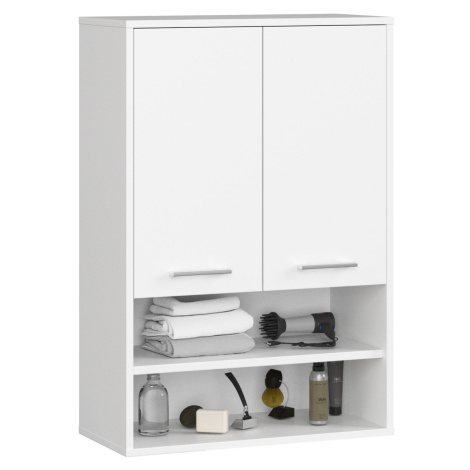 Ak furniture Závěsná koupelnová skříňka Fin W64 2D 64 cm bílá