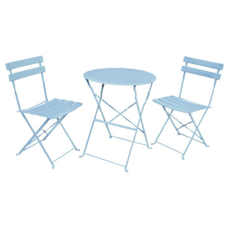 Balkonová sestava Orion, stůl + 2 židle, modrá Akord