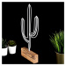 Hanah Home Kovová dekorace Cactus 37 cm bílá