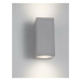 NOVA LUCE venkovní nástěnné svítidlo FUENTO šedý beton skleněný difuzor GU10 2x7W IP65 100-240V 