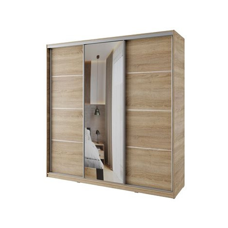Nejlevnější nábytek - NEJBY BARNABA 200 cm s posuvnými dveřmi, dub sonoma Lamivex