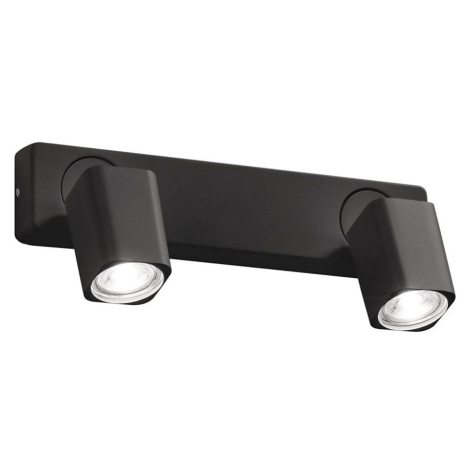 Ideal Lux - LED Nástěnné bodové svítidlo RUDY 2xGU10/7W/230V CRI 90 černá 321509