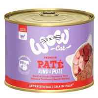 WOW Cat konzerva Paté Hovězí s krocanem Adult 200 g