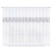 Dekorační krátká záclona se zirkony s řasící páskou DENISE bílá 300x150 cm nebo 400x150 cm MyBes