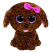 Beanie Boos Maddie pejsek hnědý s mašličkou 24 cm