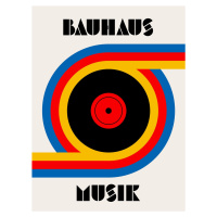Ilustrace Bauhaus Musik Vinyl, Retrodrome, (30 x 40 cm)