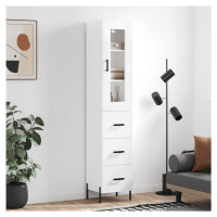 vidaXL Skříň highboard bílá s vysokým leskem 34,5x34x180 cm kompozit