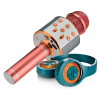 Bezdrátový Set Pro Karoke Sluchátka Mikrofon