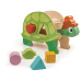 Dřevěná didaktická želva Tortoise Shape Sorter Tender Leaf Toys s tvarovanými kostkami od 18 měs